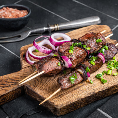 BROCHETTE D'ONGLET DE BŒUF A L'ECHALOTTE