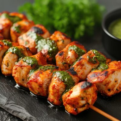 BROCHETTE DE POULET MARINEE A LA JAPONAISE – 3 Pièces - V0578